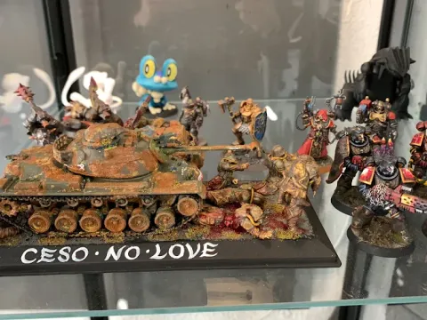 Diorama de miniaturas